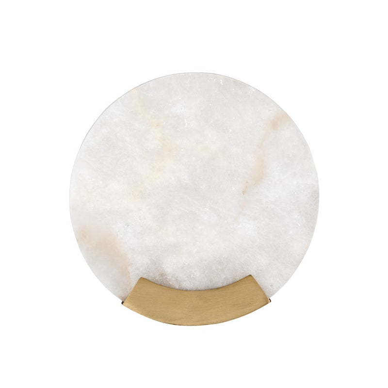 Capital Lighting Oriya 1 Light Sconce, Brass/Natural Alabaster Stone