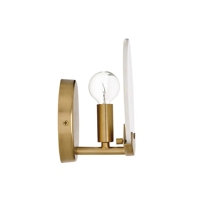 Capital Lighting Oriya 1 Light Sconce, Brass/Natural Alabaster Stone