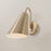 Capital Lighting Leo 1Lt Sconce, Brass/Brass Metal/White Interior