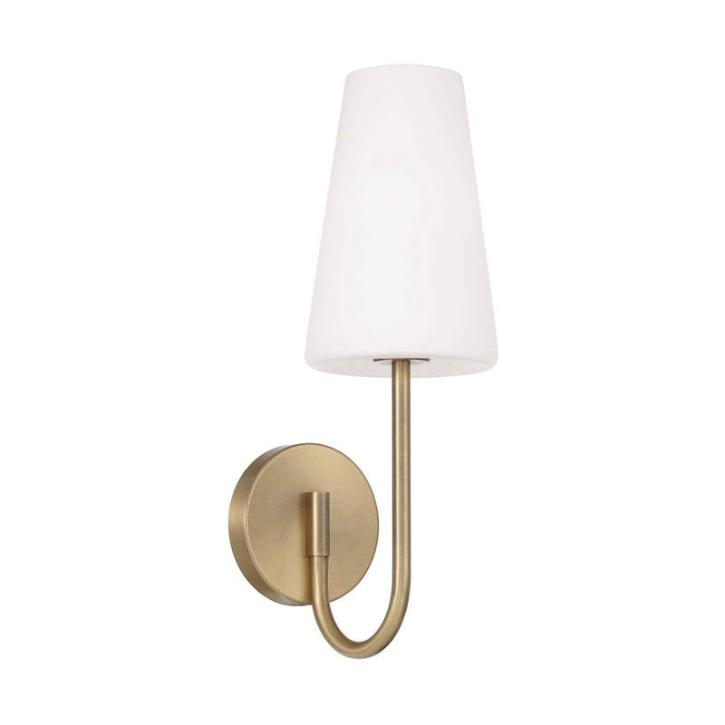 Capital Lighting Averitt 1 Light Sconce, Aged Brass/Soft White