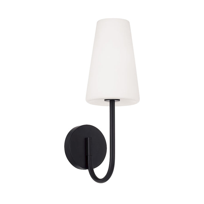 Capital Lighting Averitt 1 Light Sconce, Matte Black/Soft White - 655211MB-550