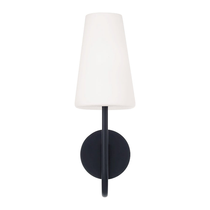 Capital Lighting Averitt 1 Light Sconce, Matte Black/Soft White
