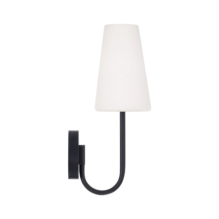 Capital Lighting Averitt 1 Light Sconce, Matte Black/Soft White