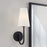Capital Lighting Averitt 1 Light Sconce, Matte Black/Soft White