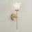 Capital Lighting Joss 1 Light Sconce, Brass/Layered White/Clear
