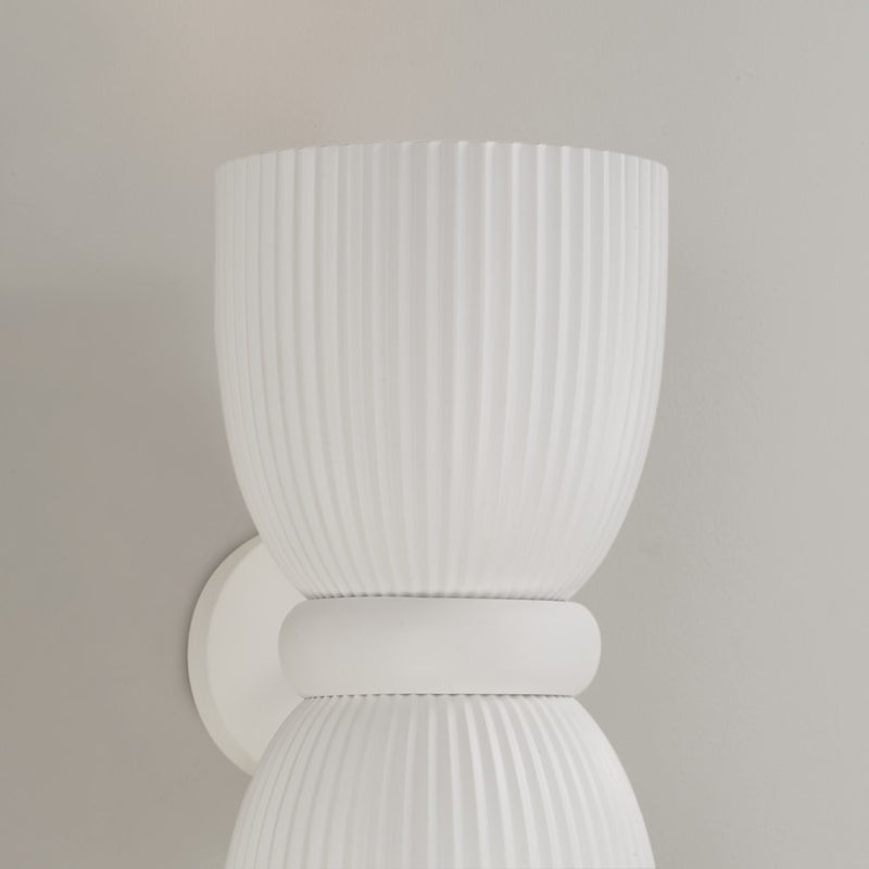 Capital Lighting Mallory 2 Light Sconce, Ceramic White