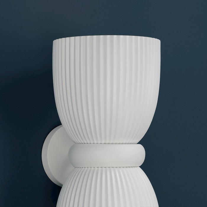 Capital Lighting Mallory 2 Light Sconce, Ceramic White