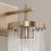 Capital Lighting Vaughn 1 Light Sconce, Aged Brass/Beveled Fluted
