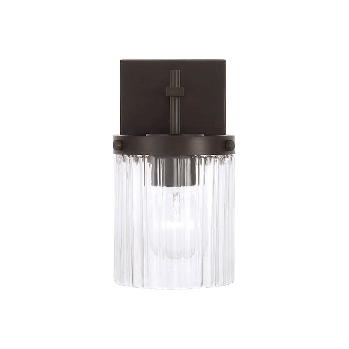 Capital Lighting Vaughn 1Lt Sconce, Rubbed Bronze/Beveled Fluted
