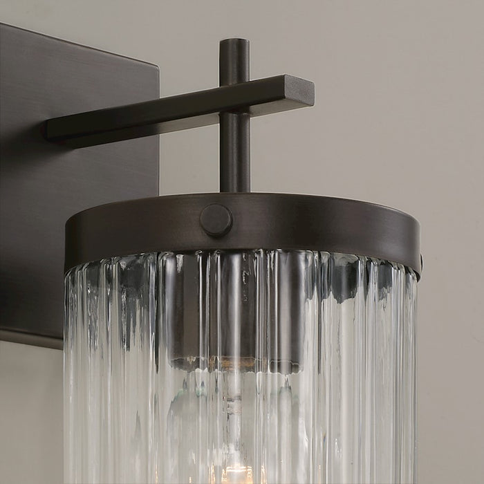 Capital Lighting Vaughn 1Lt Sconce, Rubbed Bronze/Beveled Fluted