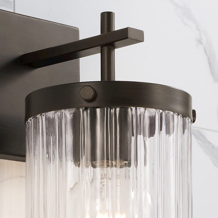 Capital Lighting Vaughn 1Lt Sconce, Rubbed Bronze/Beveled Fluted