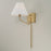 Capital Lighting Chadwick 1Lt Sconce, Brass/White Fabric Shade