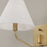 Capital Lighting Chadwick 1Lt Sconce, Brass/White Fabric Shade