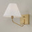 Capital Lighting Chadwick 1Lt Sconce, Brass/White Fabric Shade