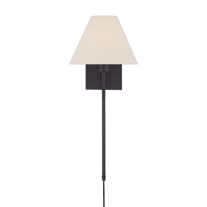 Capital Lighting Chadwick 1Lt Sconce, Espresso/Ecru Fabric Shade