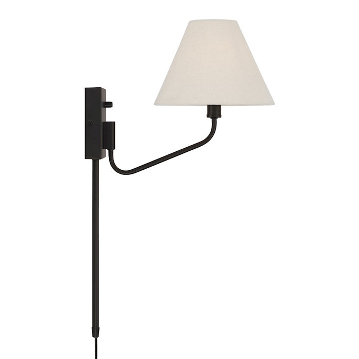 Capital Lighting Chadwick 1Lt Sconce, Espresso/Ecru Fabric Shade
