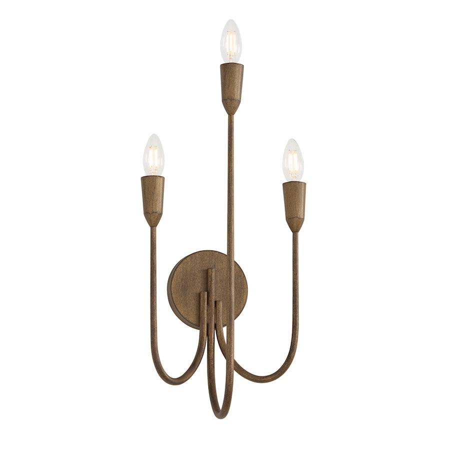 Capital Lighting Marley 3 Light Sconce, Mystic Bronze - 656831MZ