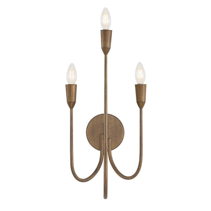 Capital Lighting Marley 3 Light Sconce, Mystic Bronze