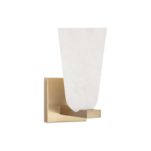 Capital Lighting Romy 1 Light Sconce, Matte Brass/Faux Alabaster - 656911MA-556