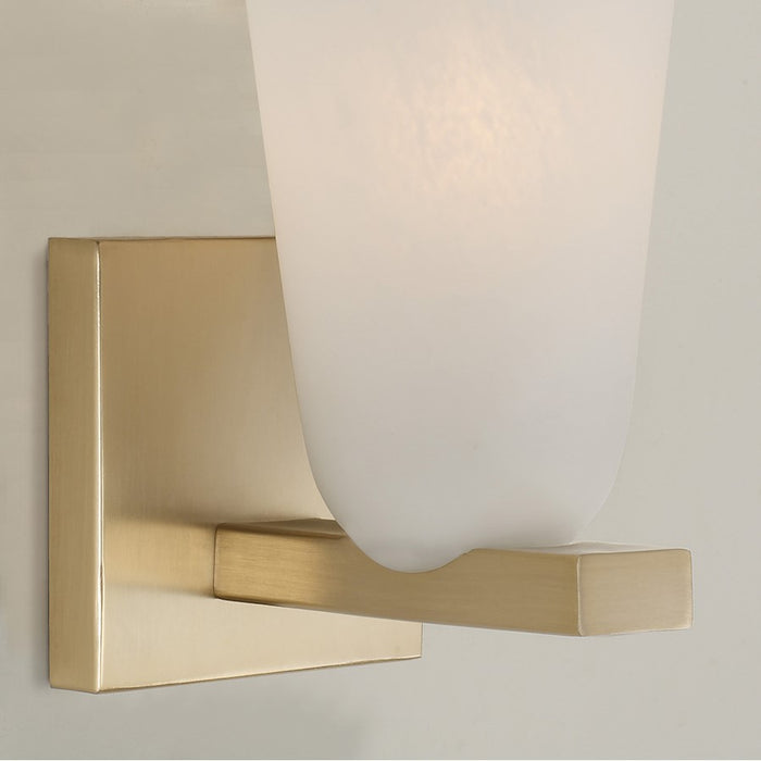 Capital Lighting Romy 1 Light Sconce, Matte Brass/Faux Alabaster