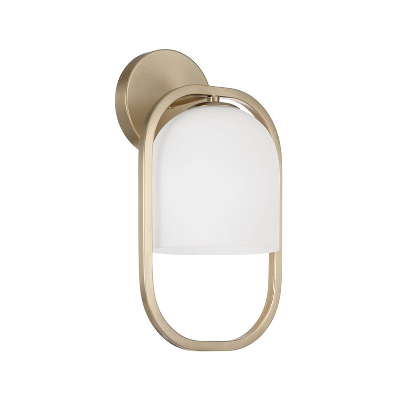 Capital Lighting Zeek 1 Light 8" Sconce, Matte Brass/Soft White