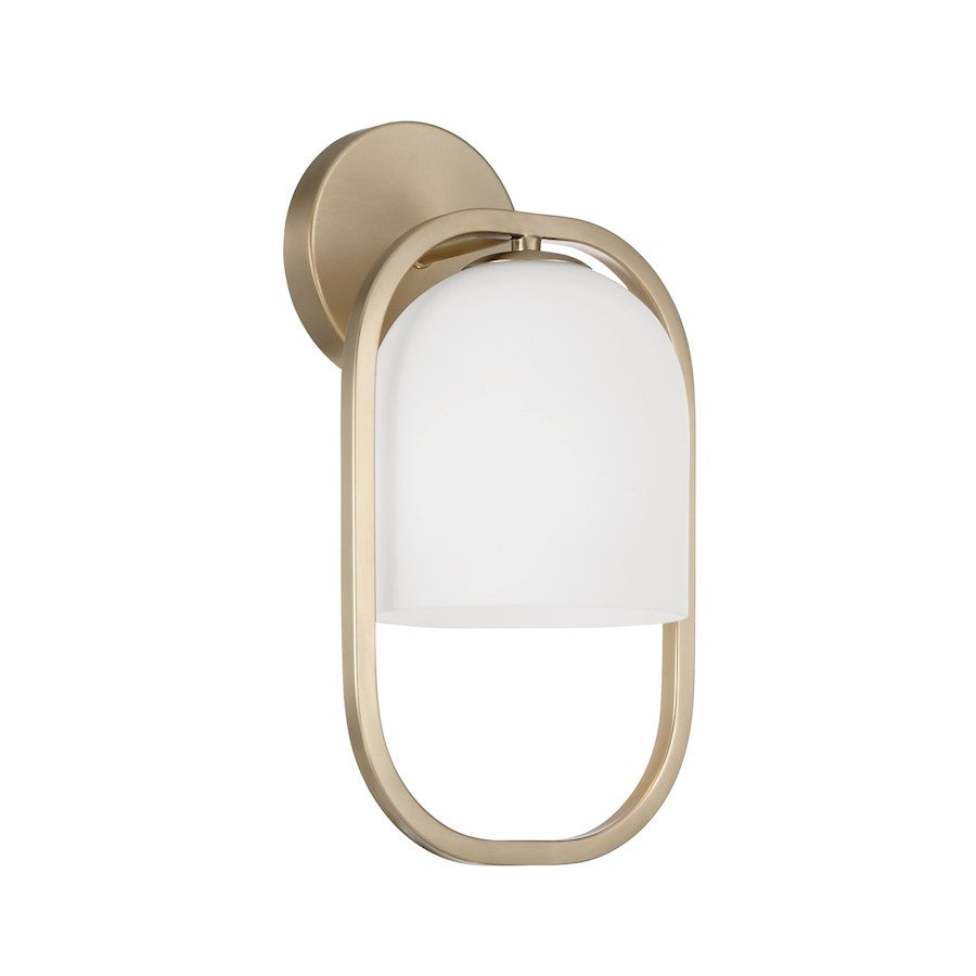 Capital Lighting Zeek 1 Light 8" Sconce, Matte Brass/Soft White - 657311MA-558