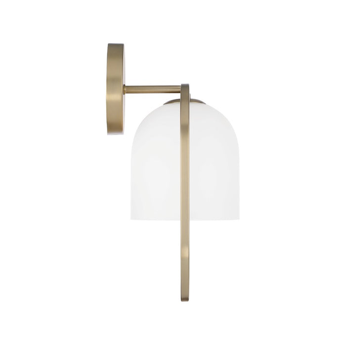Capital Lighting Zeek 1 Light 8" Sconce, Matte Brass/Soft White