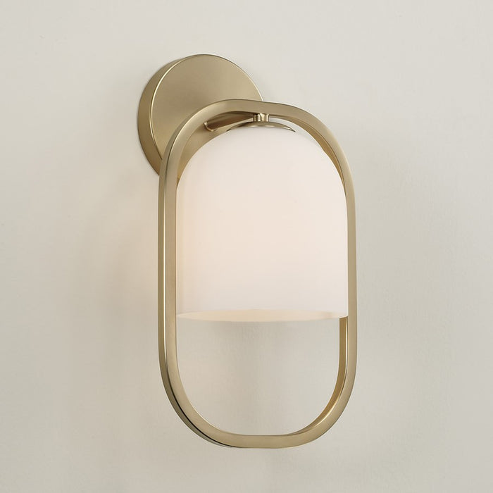 Capital Lighting Zeek 1 Light 8" Sconce, Matte Brass/Soft White