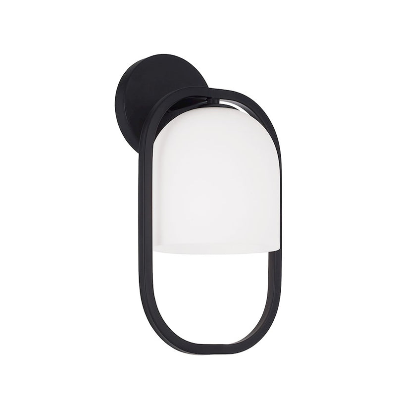 Capital Lighting Zeek 1 Light 8" Sconce, Matte Black/Soft White