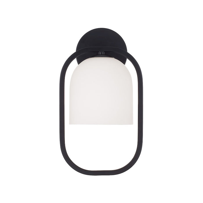 Capital Lighting Zeek 1 Light 8" Sconce, Matte Black/Soft White