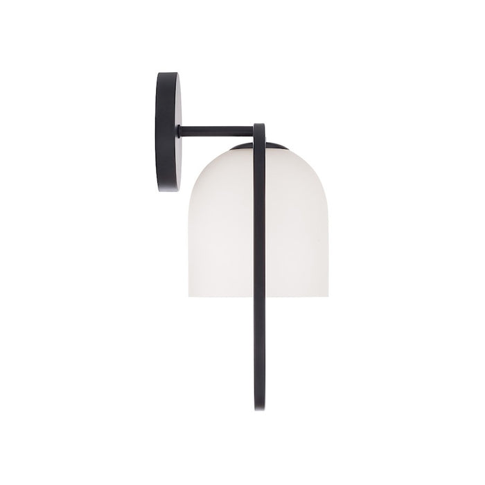 Capital Lighting Zeek 1 Light 8" Sconce, Matte Black/Soft White