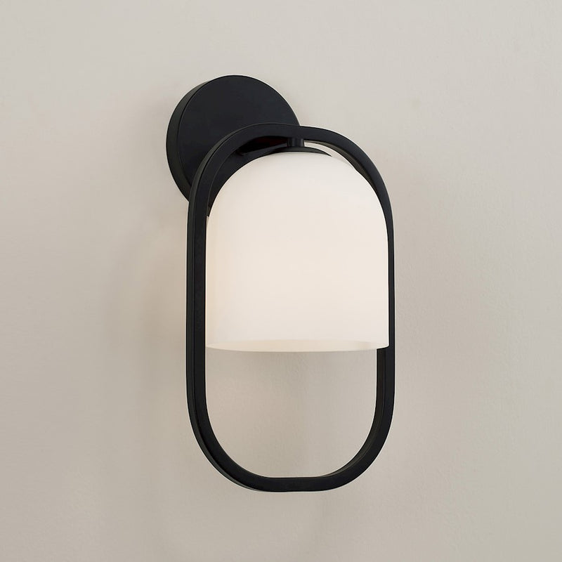 Capital Lighting Zeek 1 Light 8" Sconce, Matte Black/Soft White