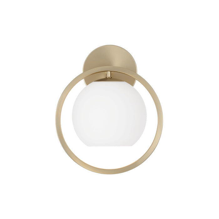Capital Lighting Zeek 1 Light 10" Sconce, Matte Brass/Soft White