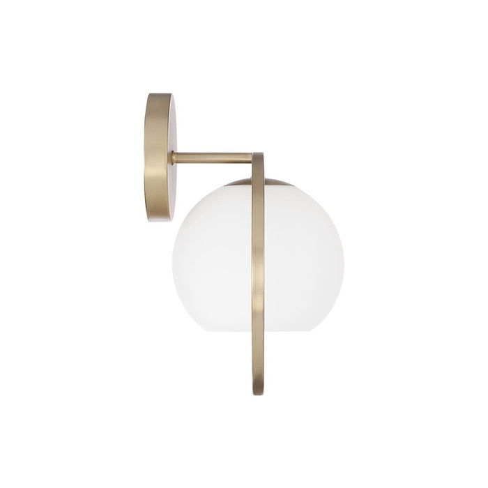 Capital Lighting Zeek 1 Light 10" Sconce, Matte Brass/Soft White