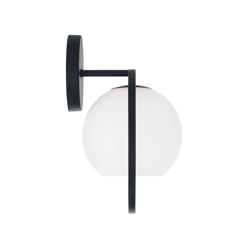 Capital Lighting Zeek 1 Light 10" Sconce, Matte Black/Soft White