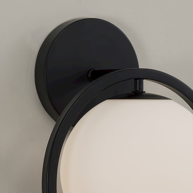 Capital Lighting Zeek 1 Light 10" Sconce, Matte Black/Soft White