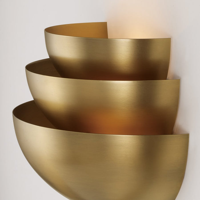 Capital Lighting Gia 2 Light Sconce, Aged Brass