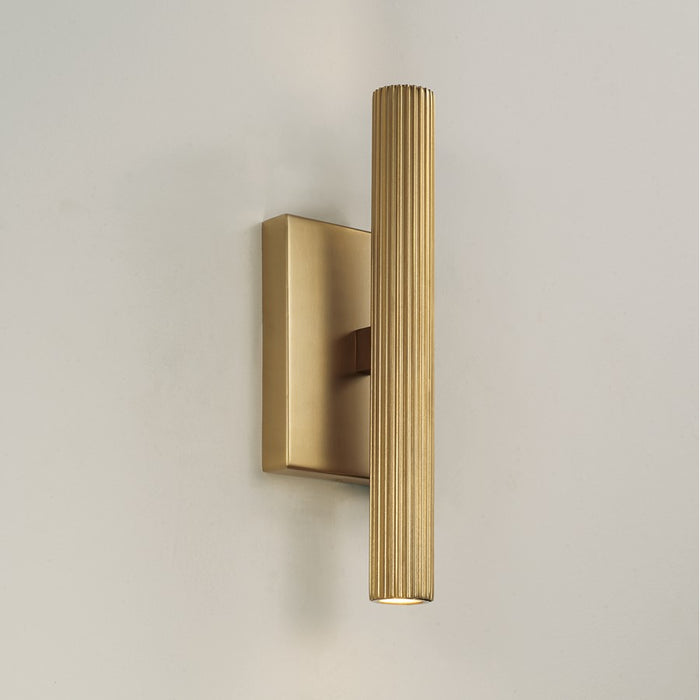 Capital Lighting Ian 2 Light 12" Sconce, Aged Brass