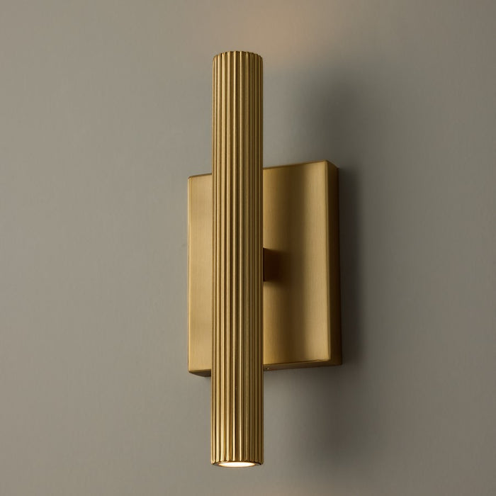 Capital Lighting Ian 2 Light 12" Sconce, Aged Brass
