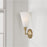 Capital Lighting Gatsby 1 Light Sconce, Matte Brass/Soft White Glass