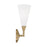 Capital Lighting Gatsby 1 Light Sconce, Matte Brass/Soft White Glass