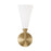 Capital Lighting Gatsby 1 Light Sconce, Matte Brass/Soft White Glass