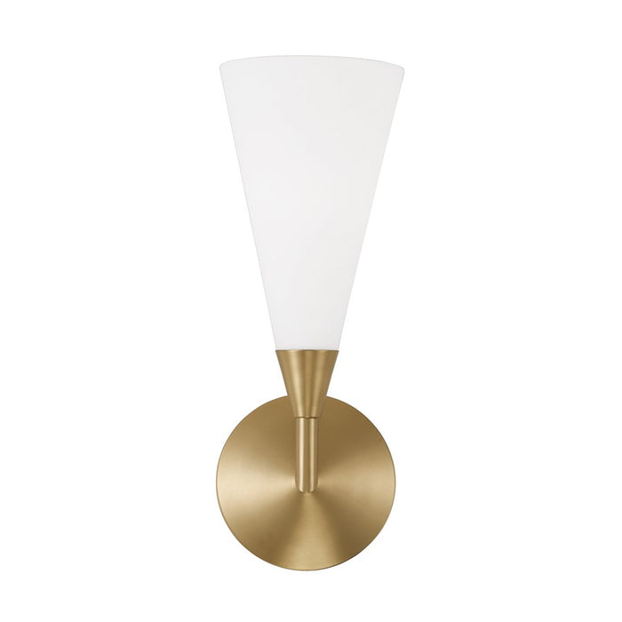 Capital Lighting Gatsby 1 Light Sconce, Matte Brass/Soft White Glass