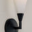 Capital Lighting Gatsby 1 Light Sconce, Matte Black/Soft White Glass