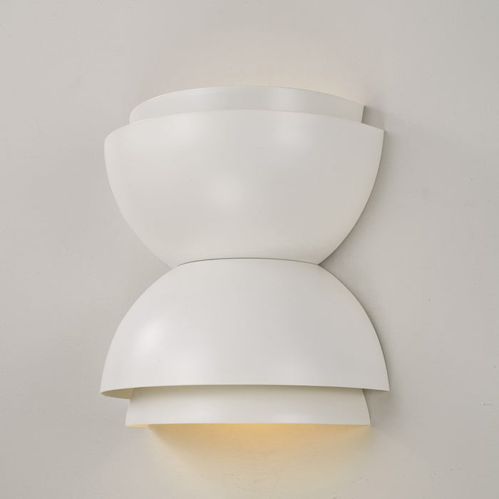 Capital Lighting Jensen 2 Light Sconce, Matte White/White Metal