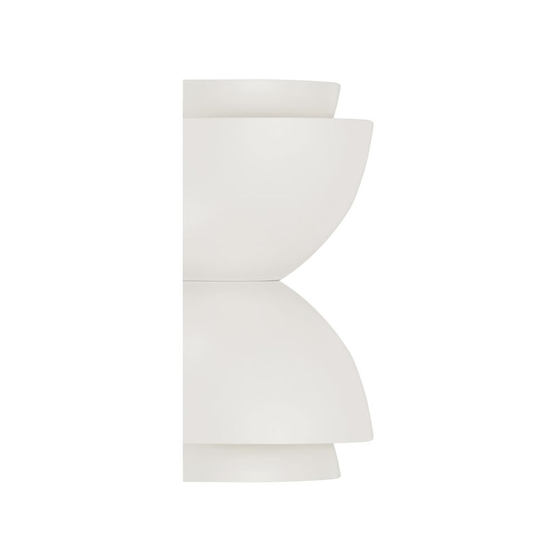 Capital Lighting Jensen 2 Light Sconce, Matte White/White Metal