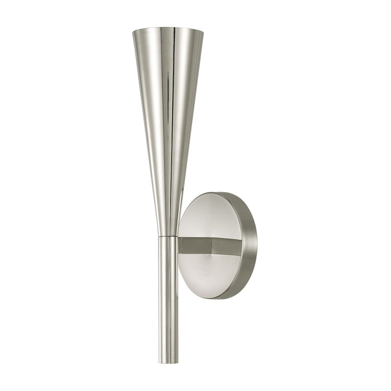 Capital Lighting Levi 1 Light Sconce, Polished Nickel