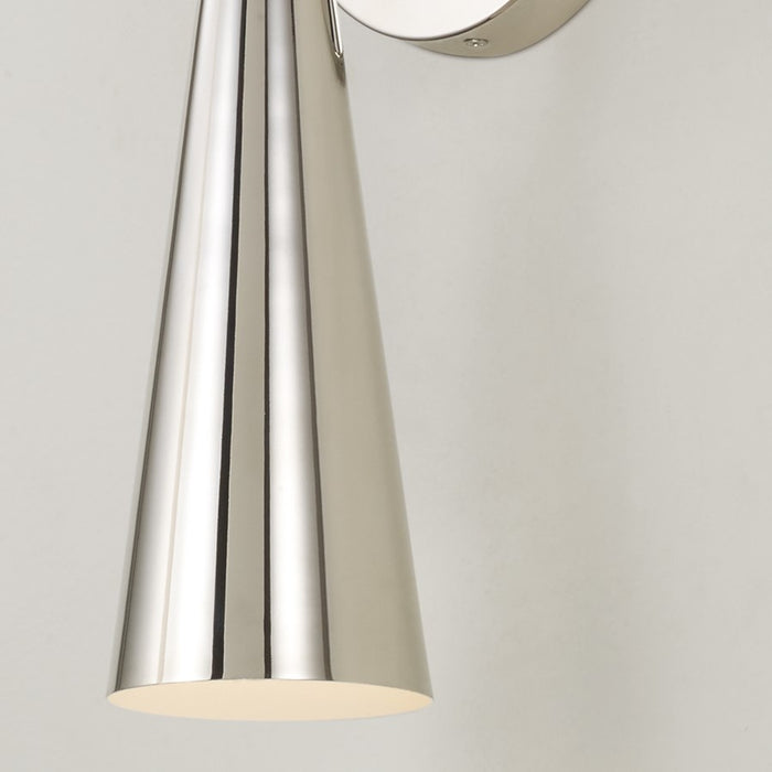 Capital Lighting Levi 1 Light Sconce, Polished Nickel