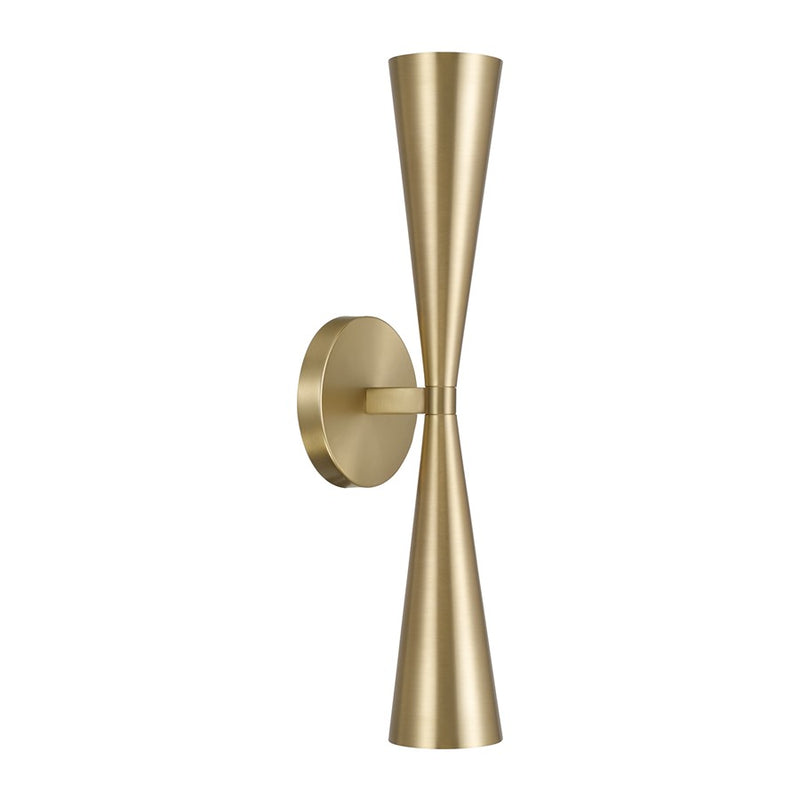 Capital Lighting Levi 2 Light Sconce, Matte Brass