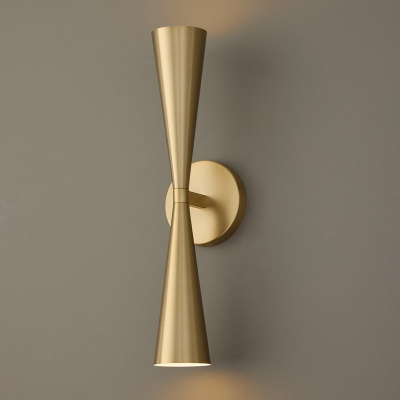 Capital Lighting Levi 2 Light Sconce, Matte Brass
